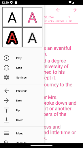 Android application zBook: The Letters Of Mark 5 screenshort