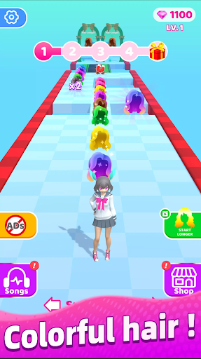 Android application Angela Racing Hair Music screenshort