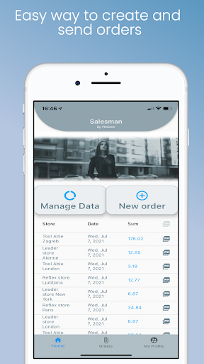 Android application Salesman screenshort