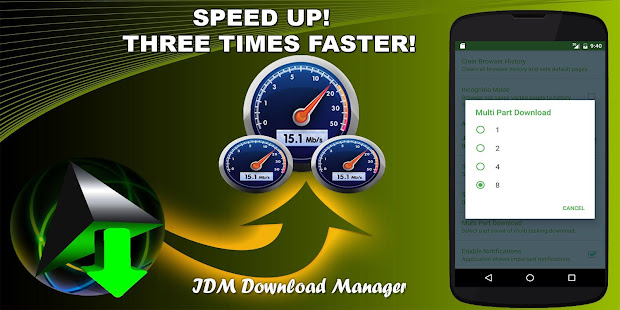 Скачать IDM+ Download Manager free Онлайн бесплатно на Андроид