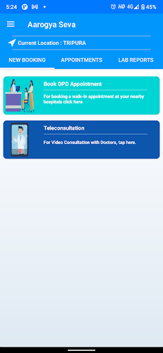 Android application Aarogya Seva Patient screenshort