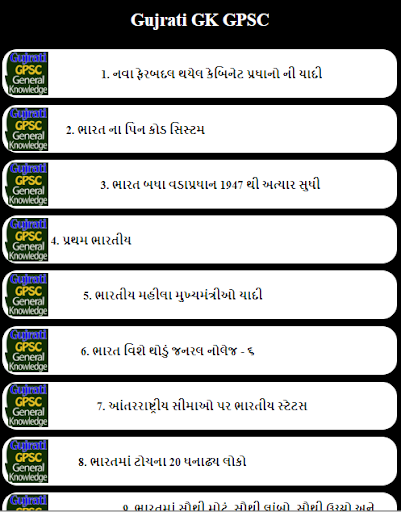 Gujarat GK GPSC