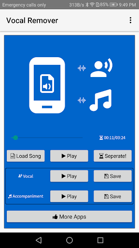 Android application Vocal Remover screenshort