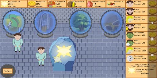Interdimensional Cafe Clicker Screen 2