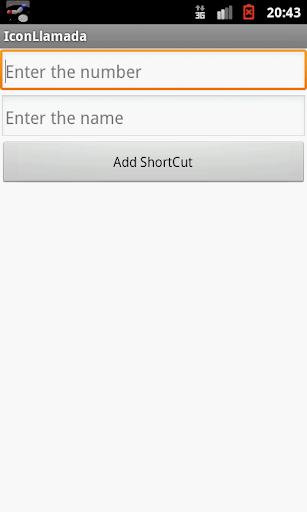 Android application IconLlamada screenshort