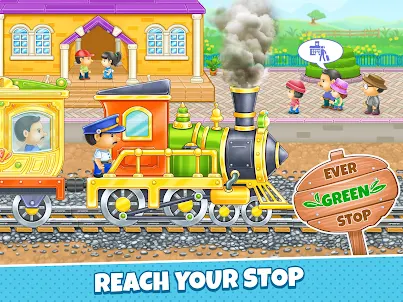 Kids Train Game: Build Station