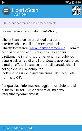 Android application LibertyScan 2 screenshort