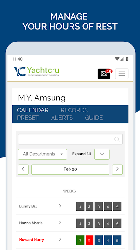 Android application Hours of Rest by Yachtcru screenshort