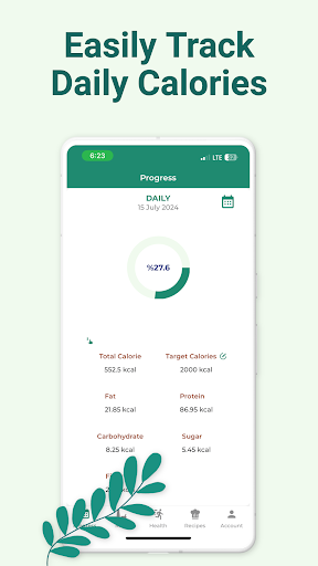 Android application Fit Cal screenshort