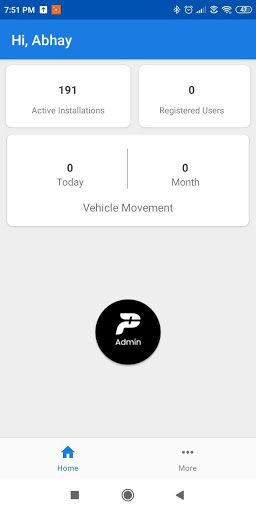 Android application Park+ Admin screenshort