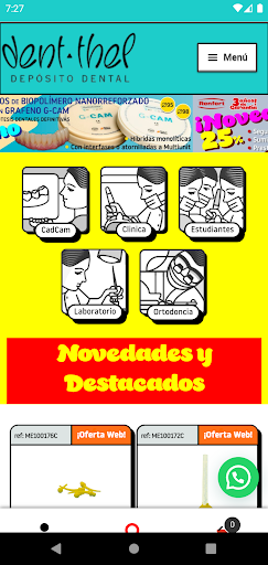 Android application Dent-thel depósito dental screenshort