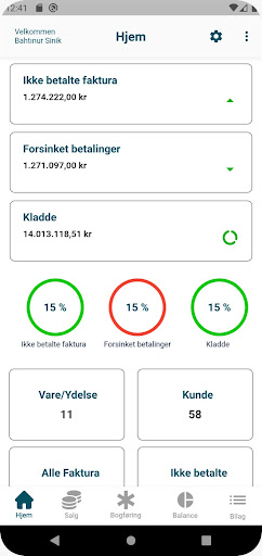Android application Bogforing screenshort