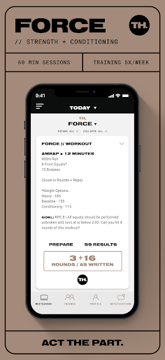 TRAIN HARD – Fitness App Screen 2