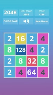 2048 - Skjermbilde av puslespill