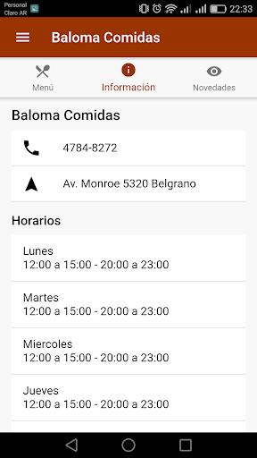 Baloma Comidas Screen 2