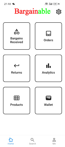 Android application Bargainable Merchant screenshort