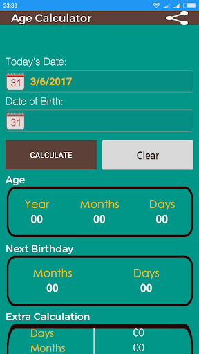Android application Age Calculator screenshort