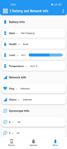 Device Info - System & HW Info Screen 3