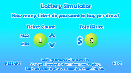 Lottery Simulator Screen 2