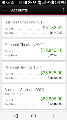 Android application KANZA Bank screenshort