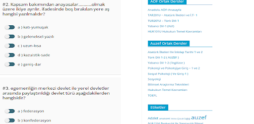 Auzef Uluslararası İlişkiler Screen 3