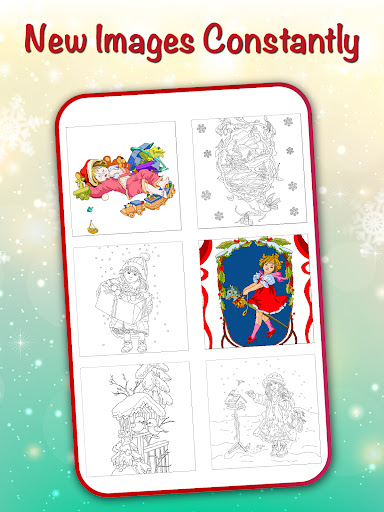 Christmas Cards Coloring Book Screen 3