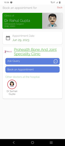 Prohealth Bone & Joint Clinic Screen 2