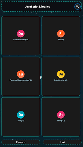 Screenshot of JavaScript Libraries