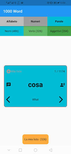 Android application 1000 Parole screenshort