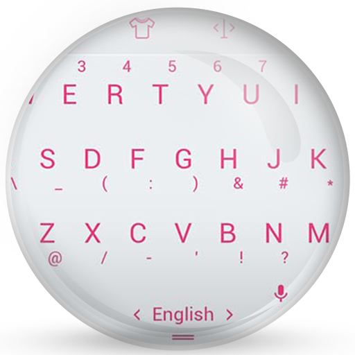 Keyboard Theme Flat White Pink
