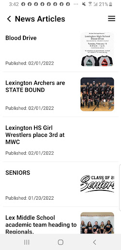 Lexington Bulldog App Screen 3