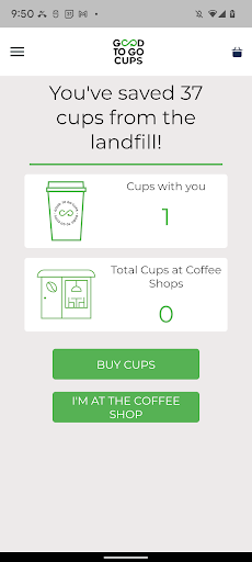 Android application Good To Go Cups screenshort