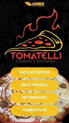 Android application Tomatelli Pizzaria screenshort
