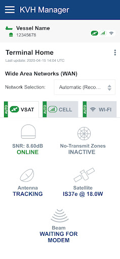Android application KVH Connect screenshort