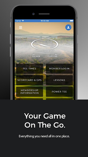 Android application Oasis Golf Club screenshort