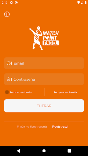 Android application Match Point Padel screenshort