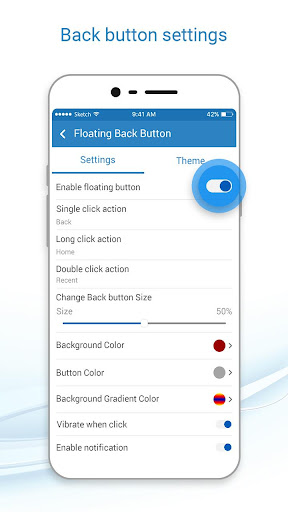 Floating Back Button Screen 2
