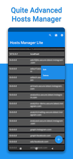 Android application [root] Hosts Manager Lite screenshort