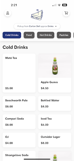 Android application Carton Deli screenshort