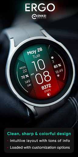 Android application ERGO - digital watch face screenshort