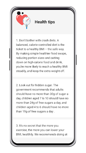 Android application BMI Calculator screenshort