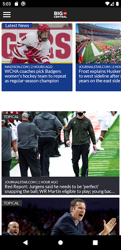 Screenshot of Big 10 Central