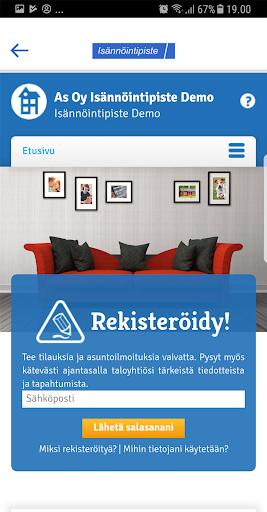 Android application Isännöintipiste screenshort