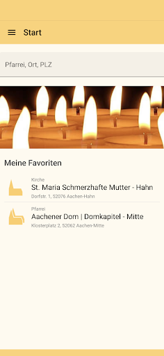 Android application Gottesdienste im Bistum Aachen screenshort