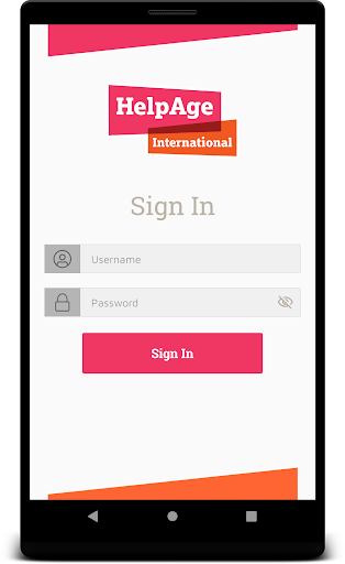 Android application HelpAge screenshort