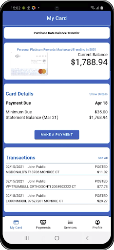 Android application BHG Card screenshort