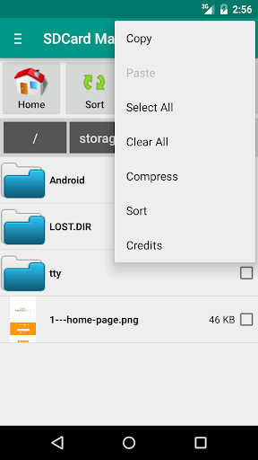 SD Card Manager (File Manager) Screen 3