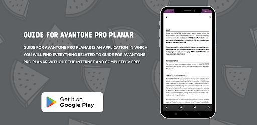 AVANTONE PRO PLANAR Guide Screen 3