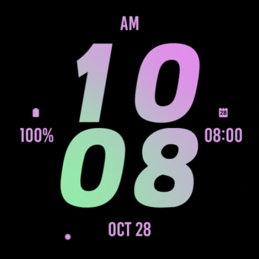 Pink Orchid Bold Watch Face