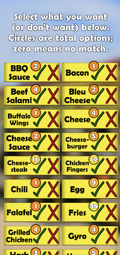 Android application Fat Sandwich Finder screenshort